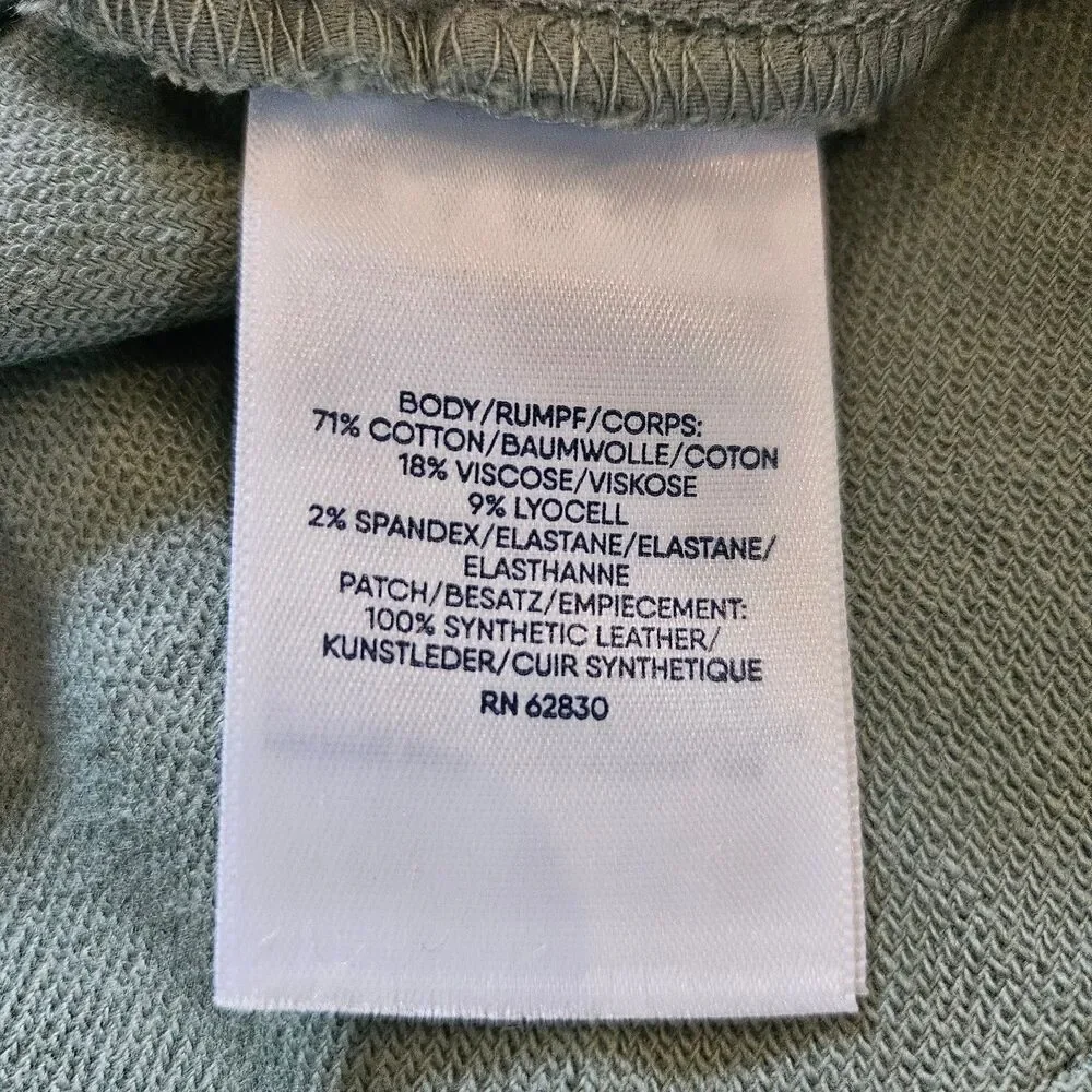 Lands End Chino Pants Mens 34 Straight Fit Green Cotton Viscose Blend Stretch